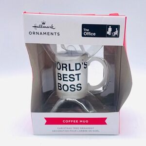 Hallmark Office Coffee Mug‎ Best Boss Ornament NIB